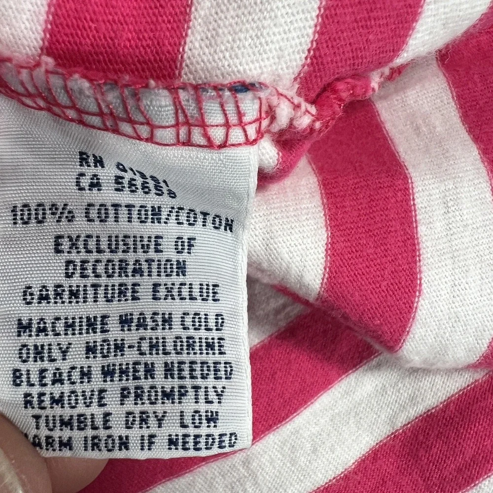 Ralph Lauren Shirt Youth Girls Large Pink Striped Short Sleeve Soft Cotton